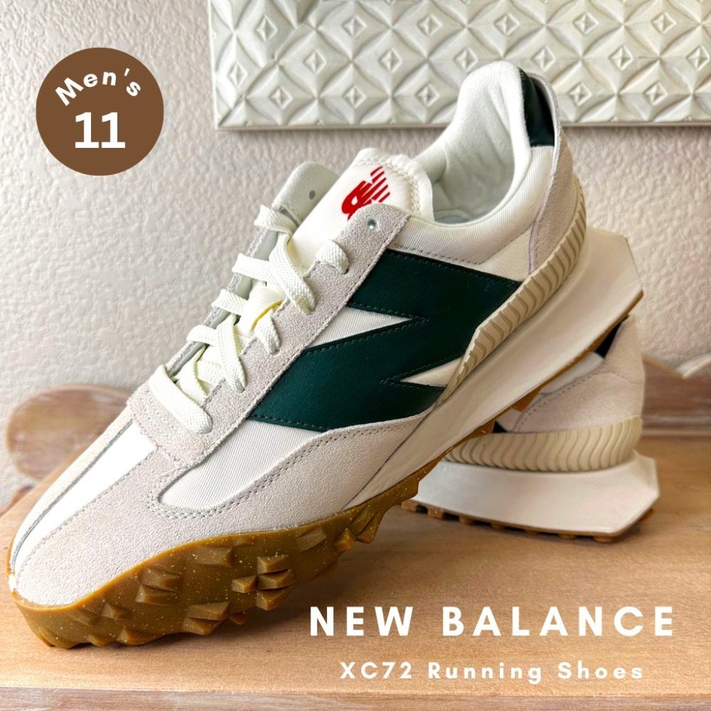 NWT UXC72VA New Balance XC72 Men’s Retro Style Running Shoes Sea Salt & Green 11